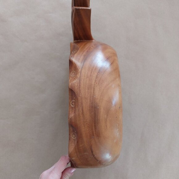 Hand-carved Large Vintage Pineapple Bowl Monkey Pod Wood Hawaii - Picture 6 of 8